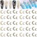 RUNRAYAY 60Pcs 3D Moon Nail Art Charms Colorful & Pearl & Crystal Elegant Nail Studs Diamonds for Nail Accessories Nail Jewelry Decoration for DIY Crafts Nail Decor