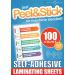 100-Pack Self-Adhesive Laminating Sheets by Office Square, Self-Seal, No Machine Needed, Letter Size, 4 Mil Thick