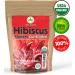 Organic Hibiscus Tea 1LB (16Oz) | Caffeine-Free Herbal Tea | 100% Certified Hibiscus Flowers | Bulk Resealable Bag | 200+ Cups - Buy Online on SooperMarket.com