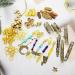 99Pcs Handmade Gemstone Hair Braids Dreadlock Accessories Set - Turquoise, Jade, Shell Pendants, Gold Filigree Cuffs | Beard Clips, Tube Beads for Locs & Extensions - Buy Online on SooperMarket.com
