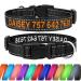 Tagme personalized dog collar for small dog with embroidered reflective nylon dog collar with pet name & telephone number black XS XS (1 Pack) black