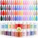 Lavender Violets 36 Colours Dip Nails Powder Starter Kit Purple Pink Green Blue Orange and Red Glitter Acrylic Dipping Nail Powder Set for Beginners and Professionals Dip Manicure DIY M957