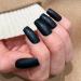 NOVO OVO Medium Square Black Sparkle False Press on Nails - Feijoada Glossy Acrylic Kit for Spring, Summer & Halloween - Buy Online on SooperMarket.com