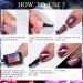 MEET ACROSS Reflective Glitter Cat Eye Gel Nail Polish Set - Magnetic UV Gel for Nail Art Salon & DIY - Buy Online on SooperMarket.com