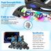 Adjustable Inline Skates with Light Up Wheels for Kids and Adults | Perfect for Indoor and Outdoor Skating | Blue | Big Kids/Youth/Adults - Buy Online on SooperMarket.com