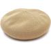 GEMVIE Womens Summer Beret Hat - Elegant Solid Color Artist Cap - Camel 7-7 1/4 - Buy Online on SooperMarket.com