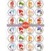 PRECUT Summer Gnomes Edible Cupcake Toppers - Ice Cream Gnomes Theme Premium Thickness SWEETENED VANILLA - wafer card disc cake decorations (Pack of 12) - Buy Online on SooperMarket.com
