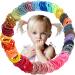 JOYOYO 240 Pcs Baby Hair Bands 24 Colors Elastic Solid Color Baby Girls Hair Bands No Wrinkles No Damage Rubber Bands Thin Hair Ponytail Decoration Fixer Hair Accessories 240 Count (Pack of 1)