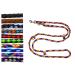 Dog linen large dogs up to 80 kg double linen jumbo 2.40m / 2.80m / 3.50m / 5m adjustable exercise line / guide in 17 different fabulas very stable (3.50m 4 -fold navajo (8 colored)) 3.50m 4 -fold navajo(8 colored)