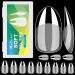 Short Oval Soft Gel Nail Tips - Melous 600PCS Pre Buff Full Cover Half Matte Clear False Nails for DIY Manicure - Buy Online on SooperMarket.com