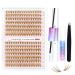 Eyelashes extensions set 280pcs lankiz brown eyelashes 20d c curl 9-15mm Mix 0.07 Individual eyelashes with eyelash adhesives eyelash glue remover and applicator lash extension set for beginners 20D-kit C curl brown