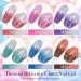 MSRUIOO Reflective Glitter Color Changing Gel Nail Polish Temperature Color Change Glitter Gel Polish Reflective Gel Nail Polish Diamond Glitter Pink Purple Blue Color Changing Nail Polish 2 Colors Changing Gel Nail Polish - Buy Online on SooperMarket.com