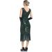 Kayamiya Women's 1920s Flapper Dress Sequin Fringed Paisley V-Neck Great Gatsby Costume Green - Medium - Buy Online on SooperMarket.com