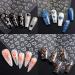 8 Sheets Metallic Heart Love Nail Decals - 3D Self-Adhesive Nail Stickers in Gold, Silver, Rose Gold, and White - French DIY Nail Decoration and Manicure Accessories for Women - Buy Online on SooperMarket.com