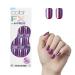 KISS imPRESS No Glue Mani Press-On Nails Color FX 'Infinity' Dark Purple Short Size Squoval Shape Includes 30 Nails Prep Pad Instructions Sheet 1 Manicure Stick 1 Mini File