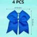 Niuhong Hair Tie - 4 Pieces Bow Hair Loops Large Colorful Bows Cheerleading Girls Accessory Blue (20.3 cm) - Buy Online on SooperMarket.com