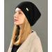 Jaxmonoy Cashmere Slouchy Knit Beanie Hat for Women - Winter Soft Warm Black Skull Cap - Buy Online on SooperMarket.com