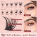 Shop Higu Clace Self Adhesive Eyelashes - 54pcs D Curl Pre-Glued Lash Clusters Kit | Easy Press On False Lashes with Tweezers - No Glue Needed (8-16mm Sparkle - Buy Online on SooperMarket.com