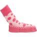 Mocc Ons Washable Leather Sole Slipper Socks (18-24 Months) - Pink Spot - Buy Online on SooperMarket.com