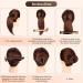 Magic Hair Bun Maker Donut 2 PCS - French Twist Styling Tool with Bobby Pins & Elastic Bands - Brown - Buy Online on SooperMarket.com