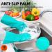 VGO 10 Pairs Reusable Household Gloves - Nitrile Latex-Free Waterproof Kitchen & Gardening Gloves (L Green) - Durable Dishwashing & Cleaning Gloves - Buy Online on SooperMarket.com