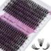 Individual Lashes 240PCS Cluster Lashes Extensions 12-16mm D Curl 0.07mm 3D Effect+40D Lash Clusters Wide Stem Individual Eyelashes Clusters DIY Eyelash Extensions(3D Effect/40D-0.07-D-MIX12-16) RR-12-16mm 3D Clusters+40D-0.07-D
