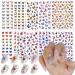 Eseres 10 Sheets Laser Butterfly Nail Stickers 3D Self-Adhesive Butterflies Nail Decals Colorful Laser Stickers for Nails Art Design