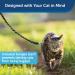 PetSafe Come with Me Kitty Harness & Bungee Leash for Cats Size M Black/Silver & Beige Perfect International Shipping - Buy Online on SooperMarket.com