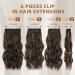 Fliace Clip in Hair Extensions 20 6pcs Dark Brown Balayage Highlights - Natural Blend Hairpieces - Buy Online on SooperMarket.com