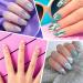 JSRQT 12 Sheets Marble Full Wraps Self Adhesive Nail Stickers 168 Pieces Nail Polish Stickers Set with 2 Nail Files DIY Nail Art Stencil Full Nail Decals Stickers for Women Girls Manicure - Buy Online on SooperMarket.com