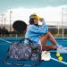 Boulder Bee Premium Pickleball Bag for Women | Blue Cashew Flower Design | Hand/Shoulder Gym Bag with Water Bottle Holder | Racquet/Paddle Holder Duffel Bag - Buy Online on SooperMarket.com