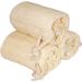 3 Pcs 100% Natural Loofah Bath Sponge Scrubber(5 inch) with Hang Rope Form farm natural organic Exfoliating Spa or Shower Loofah Body Scrubbers Buff Away Skin for Smoother  More Radiant Appearance