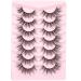 Geeneiya Wispy Mink Lashes Multipack - 7 Pairs 18mm Long Strip Lashes for Natural Volume & Fluffy False Eyelashes with Cat Eye Fairy Look - Buy Online on SooperMarket.com