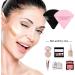 WLLHYF 6-Piece Triangle Powder Puff Set with Soft Velour for Makeup Application - Black & Dark Pink - Buy Online on SooperMarket.com