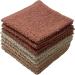 Petal Cliff Set of 8 Popcorn Weave Washcloths - Exfoliate Hands, Body, or Face - Extra Absorbent Ring Spun Cotton - 12 X 12 Size (Coral Sand Rose) - Buy Online on SooperMarket.com