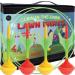 Island Genius Glow in The Dark Lawn Darts Outdoor Yard Game for Kids Teens Adults and Family | Fun Backyard Beach or Tailgate Toss Games for Outside Day or Night
