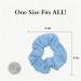Set of 2 Solid Light Blue Scrunchies by Motique Accessories - Stylish Hair Accessories for All Hair Types - Buy Online on SooperMarket.com