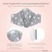 Dance Pattern Washable Cotton Mask for Kids & Adults - 2-Layer Filter Bag Nose Bracket - Oeko-Tex Standard 100 - Gray & White (M 1 Pack) - Buy Online on SooperMarket.com