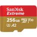 SanDisk 256GB Extreme microSDXC UHS-I Memory Card with Adapter - Up to 160MB/s, C10, U3, V30, 4K, A2, Micro SD - SDSQXA1-256G-GN6MA Card Only 256GB