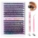 DIY Eye Lash Clusters Extensions Kit Individual Cluster Lashes with Bond & Seal and Applicator Soft & Comfortable Stable Curvature False Eyelash Cluster Kit At Home D030 140pc & D040 140pc