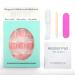 Novo Ovo Press On Nails - Short Oval Nude Pink Orange French Tips | Artificial Fingernails for Valentine's Day - Buy Online on SooperMarket.com