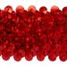 Trims by the Yard 4 Row 1 1/2" Starlight Hologram Stretch Sequin Trim, Red