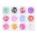Ownest 12 Colors Holographic Chunky Glitter Gel Set, Christmas Party Makeup Face Body Eye Lips Hair Nail Cosmetic Festival Chunky Glitter Eyeshadow, Mixable, No Need Glue