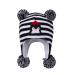 LANGZHEN Toddler Kids Infant Winter Hat Earflap Knit Warm Cap Fleece Lined Beanie for Baby Boys Girls 6-12 Months Penguin -Black Stripe