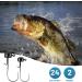 MadBite Ned Rig Jig Hook Kit - Black 1/8 oz Finesse Mushroom Jig Heads for Soft Lures - Buy Online on SooperMarket.com