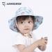 LANGZHEN Baby Girls Beach Sun Hat with Chin Strap - Light Blue, 6-12 Months - Buy Online on SooperMarket.com