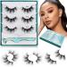 GOO GOO Mink Eyelashes Fake Eyelashes  Natural Crossed Cluster Daily Type 16mm 1 Style 3 Pairs/set Siberian 3D Mink Eyelashes Hand Made Strips False Eyelashes Fluffy Real Eyelashes 3 Pair (Pack of 1) A 1 Style-Daily 2