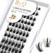 Cluster Lashes D Curl 14mm 72 Clusters B&Q Lash Clusters Individual Lashes Volume Eyelash Clusters DIY Lash Extensions Soft Wispy Cluster Eyelash Extensions DIY at Home (B08 D-14mm) D-14 mm B 08