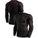 NELEUS Men's 3 Pack Dry Fit Long Sleeve Compression Shirts - Black/Red Stripe, Grey, White 3 Pack - Large 5030 - Workout Running Shirts - Buy Online on SooperMarket.com
