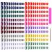 EBANKU 960 Pieces Colorful Short False Nails Round Artificial Fake Nails Full Cover Coffin Press on Nails Natural False Nails for Women Girls with 1pcs Nail File 1pcs Nail Stick